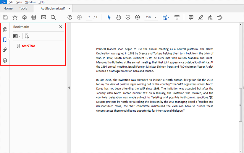 Java 添加、更新、获取、删除 PDF 中的书签